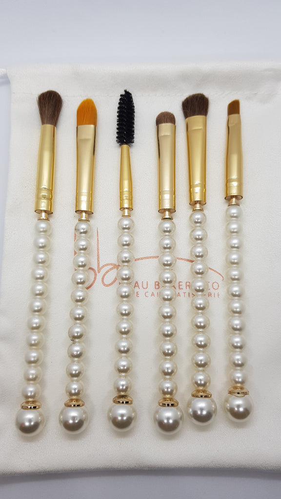 Luxury Pearl Brush Set of 6 Ultimate Eye Collection - Beau Bakers Co 